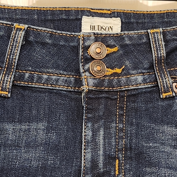 🔥Hudson Jeans Midrise Signature Bootcut Jeans Size 28 with 34" inseam EUC - Picture 4 of 11